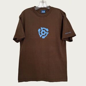 Vintage Stereo Skateboards T-Shirt Chocolate Brown Size L Deadstock Made in USA